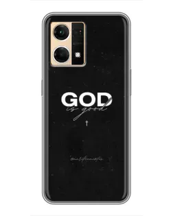 Чехол для OPPO Reno7 4G с картинкой «GOD — Бог над всем»