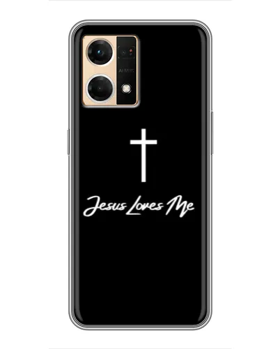 Чехол для OPPO Reno7 4G с картинкой «Иисус любит тебя»