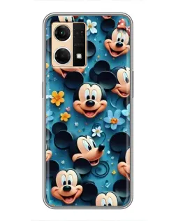 Чехол для OPPO Reno7 4G с картинкой «Паттерн Микки и Минни»