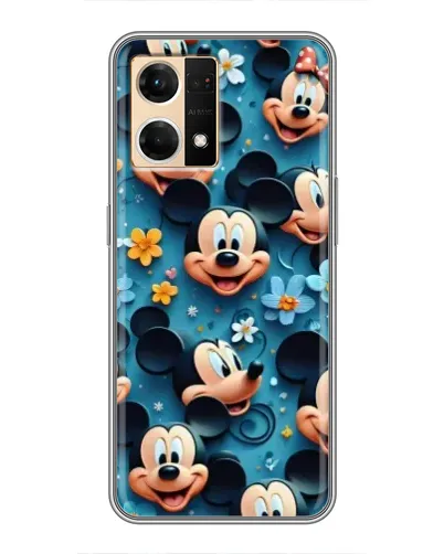 Чехол для OPPO Reno7 4G с картинкой «Паттерн Микки и Минни» Чехол для OPPO Reno7 4G с картинкой «Паттерн Микки и Минни»