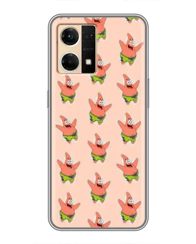 Чехол для OPPO Reno7 4G с картинкой «Патрик Стар паттерн»