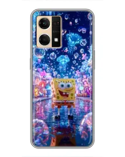 Чехол для OPPO Reno7 4G с картинкой «Неоновый океан»