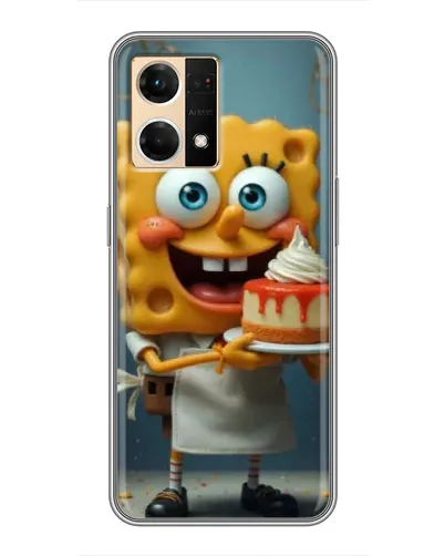 Чехол для OPPO Reno7 4G с картинкой «Повар Спанч Боб»
