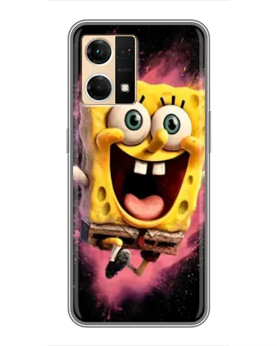 Чехол для OPPO Reno7 4G с картинкой «Взрывной Спанч Боб»