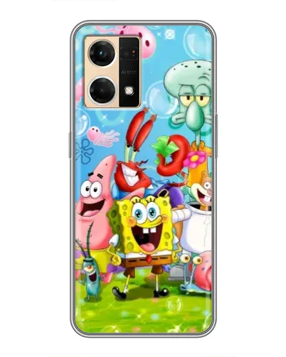 Чохол для OPPO Reno7 4G з картинкою «Губка Боб та друзі» Чохол для OPPO Reno7 4G з картинкою «Губка Боб та друзі»