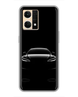Чохол для OPPO Reno7 4G з картинкою «Силует Tesla Night»