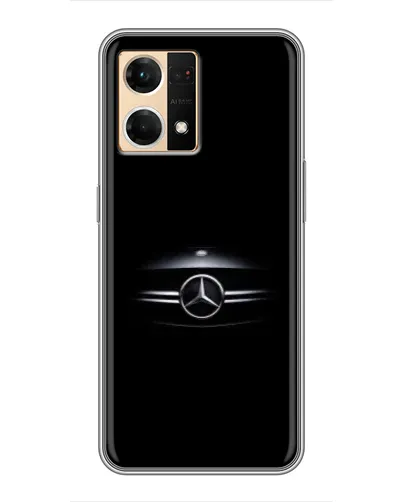 Чехол для OPPO Reno7 4G с картинкой «Mercedes — абстрактные линии»