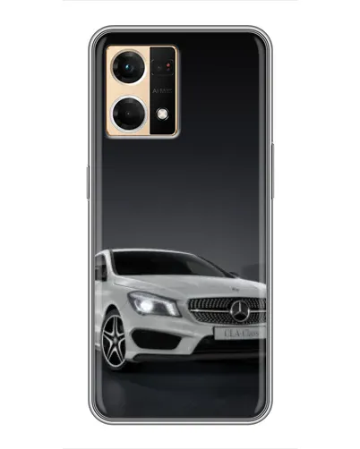Чехол для OPPO Reno7 4G с картинкой «Mercedes AMG GT Silver»