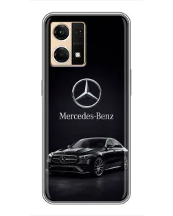 Чехол для OPPO Reno7 4G с картинкой «Mercedes — решетка радиатора»