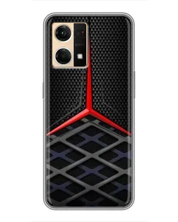 Чехол для OPPO Reno7 4G с картинкой «Mercedes Carbon Grid»