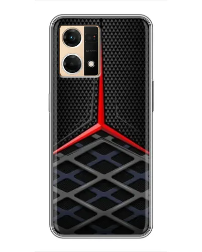 Чехол для OPPO Reno7 4G с картинкой «Mercedes Carbon Grid»