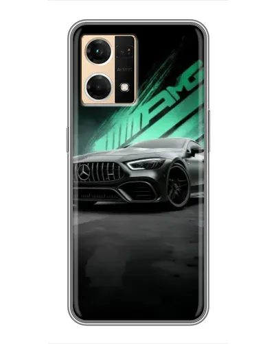 Чехол для OPPO Reno7 4G с картинкой «Темный Mercedes AMG»