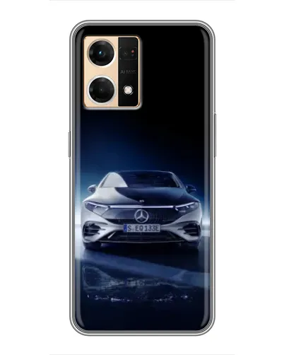 Чехол для OPPO Reno7 4G с картинкой «Ночной Mercedes EQ»
