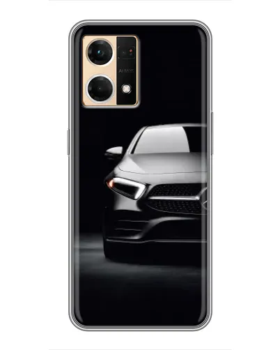 Чехол для OPPO Reno7 4G с картинкой «Свет фар Mercedes»