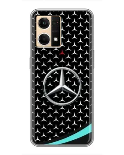 Чехол для OPPO Reno7 4G с картинкой «Mercedes — бирюзовый акцент»