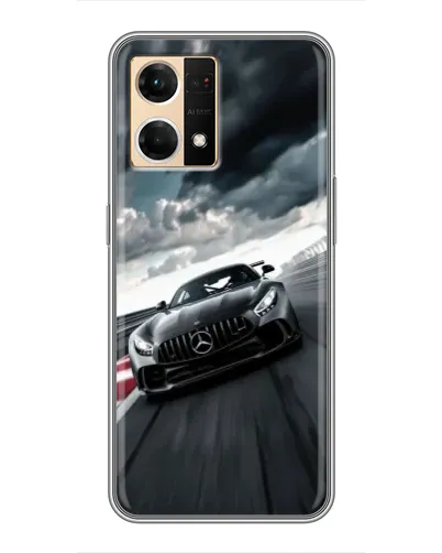 Чехол для OPPO Reno7 4G с картинкой «Гоночный Mercedes AMG»
