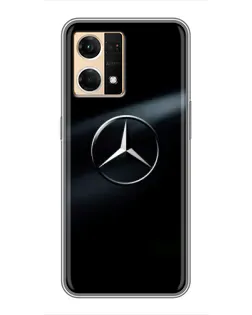 Чехол для OPPO Reno7 4G с картинкой «Mercedes на металле» Чехол для OPPO Reno7 4G с картинкой «Mercedes на металле»