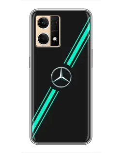 Чехол для OPPO Reno7 4G с картинкой «Спортивные линии Mercedes» Чехол для OPPO Reno7 4G с картинкой «Спортивные линии Mercedes»