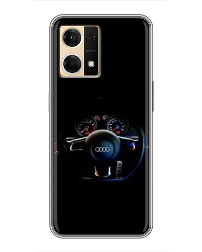 Чехол для OPPO Reno7 4G с картинкой «Салон Audi — руль»