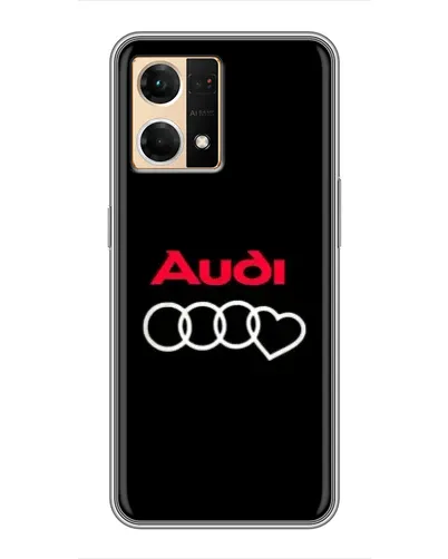 Чехол для OPPO Reno7 4G с картинкой «Логотип Audi Heart»
