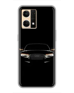 Чехол для OPPO Reno7 4G с картинкой «Audi — ночной контур» Чехол для OPPO Reno7 4G с картинкой «Audi — ночной контур»
