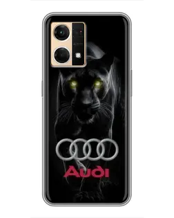 Чехол для OPPO Reno7 4G с картинкой «Пантера и Audi» Чехол для OPPO Reno7 4G с картинкой «Пантера и Audi»
