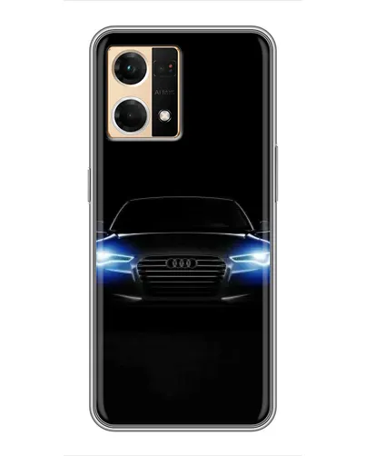Чехол для OPPO Reno7 4G с картинкой «Audi в неоне»