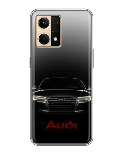 Чехол для OPPO Reno7 4G с картинкой «Audi — градиентный контур»