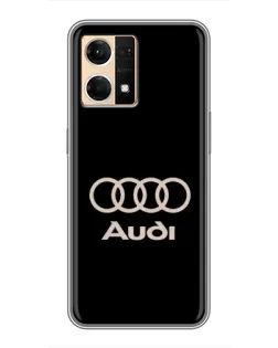 Чехол для OPPO Reno7 4G с картинкой «Audi — золотой логотип» Чехол для OPPO Reno7 4G с картинкой «Audi — золотой логотип»