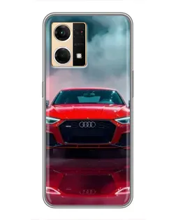 Чехол для OPPO Reno7 4G с картинкой «Audi RS — красный стиль» Чехол для OPPO Reno7 4G с картинкой «Audi RS — красный стиль»