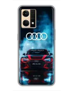 Чехол для OPPO Reno7 4G с картинкой «Audi Sport — неон» Чехол для OPPO Reno7 4G с картинкой «Audi Sport — неон»