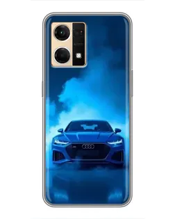 Чехол для OPPO Reno7 4G с картинкой «Audi — голубая энергия» Чехол для OPPO Reno7 4G с картинкой «Audi — голубая энергия»