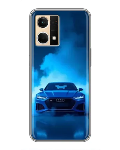 Чехол для OPPO Reno7 4G с картинкой «Audi — голубая энергия»