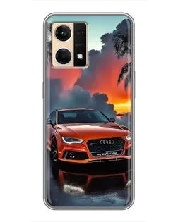 Чехол для OPPO Reno7 4G с картинкой «Audi — закат» Чехол для OPPO Reno7 4G с картинкой «Audi — закат»