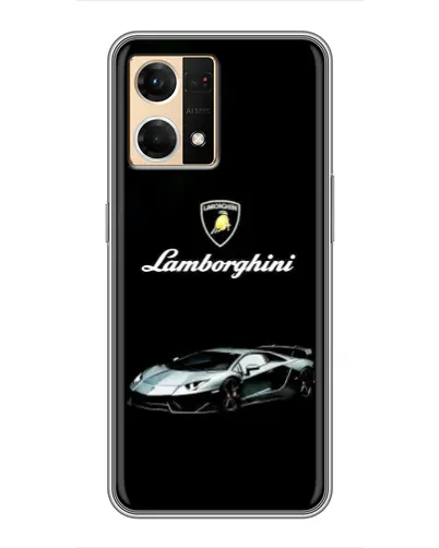 Чехол для OPPO Reno7 4G с картинкой «Логотип Lamborghini классика»