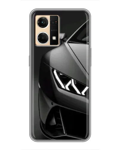 Чехол для OPPO Reno7 4G с картинкой «Lamborghini фары детализация»