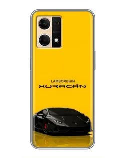 Чехол для OPPO Reno7 4G с картинкой «Lamborghini Huracan черный»