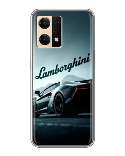 Чехол для OPPO Reno7 4G с картинкой «Классическая надпись Lamborghini»