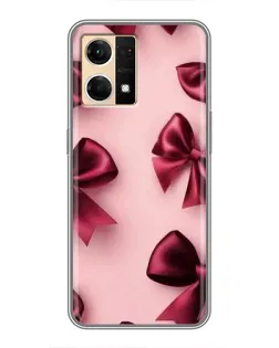 Чехол для OPPO Reno7 4G с картинкой «Бордовый атлас»