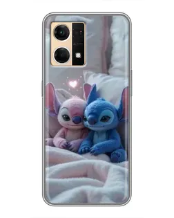 Чехол для OPPO Reno7 4G с картинкой «Плюшевые Стич Ангел» Чехол для OPPO Reno7 4G с картинкой «Плюшевые Стич Ангел»