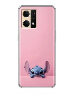 Чехол для OPPO Reno7 4G с картинкой «Stitch выглядывает» Чехол для OPPO Reno7 4G с картинкой «Stitch выглядывает»