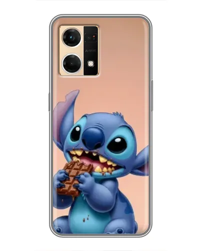 Чехол для OPPO Reno7 4G с картинкой «Стич ест шоколад» Чехол для OPPO Reno7 4G с картинкой «Стич ест шоколад»
