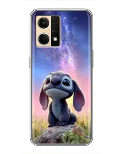 Чехол для OPPO Reno7 4G с картинкой «Стич на рассвете» Чехол для OPPO Reno7 4G с картинкой «Стич на рассвете»