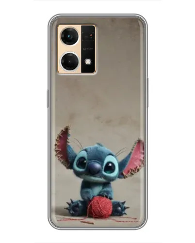 Чехол для OPPO Reno7 4G с картинкой «Стич на коричневом фоне» Чехол для OPPO Reno7 4G с картинкой «Стич на коричневом фоне»