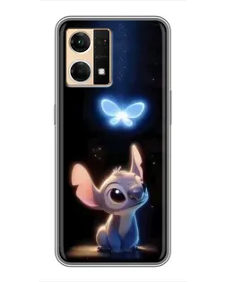 Чехол для OPPO Reno7 4G с картинкой «Сияющий Стич» Чехол для OPPO Reno7 4G с картинкой «Сияющий Стич»