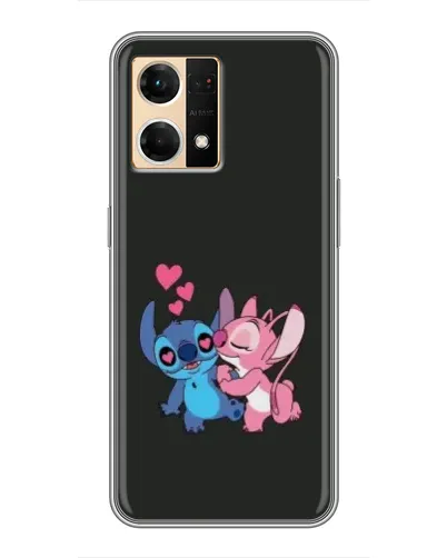 Чехол для OPPO Reno7 4G с картинкой «Анжел целует Стича» Чехол для OPPO Reno7 4G с картинкой «Анжел целует Стича»