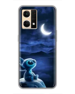 Чехол для OPPO Reno7 4G с картинкой «Лунная ночь Стича» Чехол для OPPO Reno7 4G с картинкой «Лунная ночь Стича»