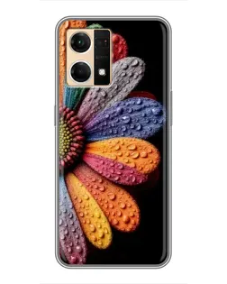 Чехол для OPPO Reno7 4G с картинкой «Радужный цветок» Чехол для OPPO Reno7 4G с картинкой «Радужный цветок»