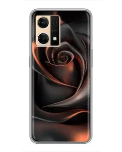 Чехол для OPPO Reno7 4G с картинкой «Шелковая черная роза» Чехол для OPPO Reno7 4G с картинкой «Шелковая черная роза»