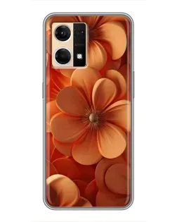 Чехол для OPPO Reno7 4G с картинкой «Оранжевый макро цветок» Чехол для OPPO Reno7 4G с картинкой «Оранжевый макро цветок»